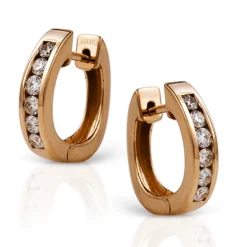 Simon G. Huggie Hoop Earrings in 18k Gold with Diamonds Sale