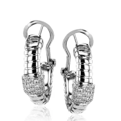 Simon G. Huggie Hoop Earrings in 18K Gold with Diamonds Online