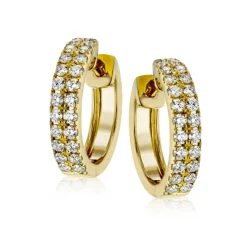 Simon G. Huggie Hoop Earrings in 18k Gold with Diamonds Hot