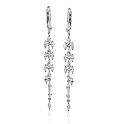 Simon G. Ice Drop Earrings in 18k Gold with Diamonds New