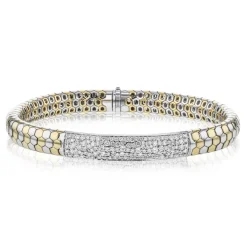 Simon G. Men's Bracelet In 14k Gold With Diamonds Discount