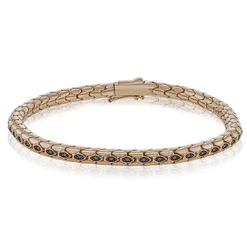 Simon G. Men's Bracelet In 14k Gold With Black Diamonds Best