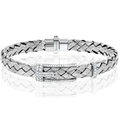 Simon G. Men's Buckle Bracelet In 18k Gold With Diamonds Best