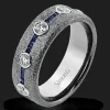 Simon G. Men's Ring In 14k Gold With Diamonds and Sapphires Outlet