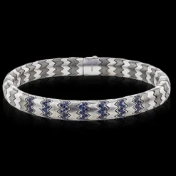 Simon G. Men's Titanium Bracelet In 14k Gold With Sapphires Outlet