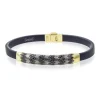 Simon G. Men's Titanium Bracelet In 14k Gold With Black Diamonds Discount