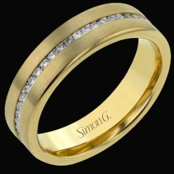 Simon G. Men's Wedding Band In 14k Or 18k Gold With Diamonds Hot