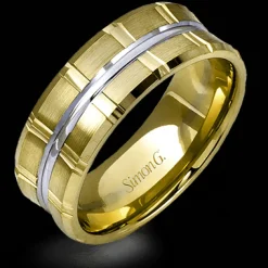 Simon G. Men's Wedding Band In 14k Or 18k Gold New