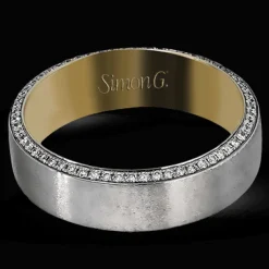 Simon G. Men's Wedding Band In 14k Or 18k Gold With Diamonds Online