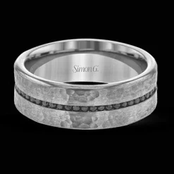 Simon G. Men's Wedding Band In 14k Or 18k Gold With Diamonds Fashion