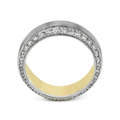 Simon G. Men's Wedding Band In 14k Or 18k Gold With Diamonds Clearance