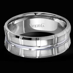 Simon G. Men's Wedding Band In 14k Or 18k Gold New
