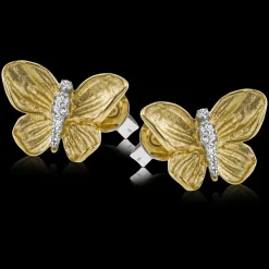Simon G. Monarch Butterfly Earrings in 18k Gold with Diamonds Online