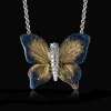 Simon G. Monarch Butterfly Pendant Necklace in 18k Gold with Diamonds Fashion