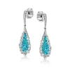 Simon G. Paraiba Drop Earrings in 18k Gold with Diamonds Clearance