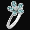 Simon G. Paraiba Tourmaline Flower Fashion Ring in 18k Gold with Diamonds Sale