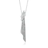 Simon G. Ribbon Pendant in 18k Gold with Diamonds Clearance