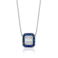 Simon G. Sapphire Pendant Necklace in 18k Gold with Diamonds Online