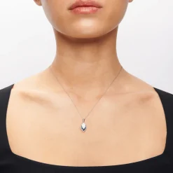 Simon G. Sapphire Pendant Necklace in 18k Gold with Diamonds Discount