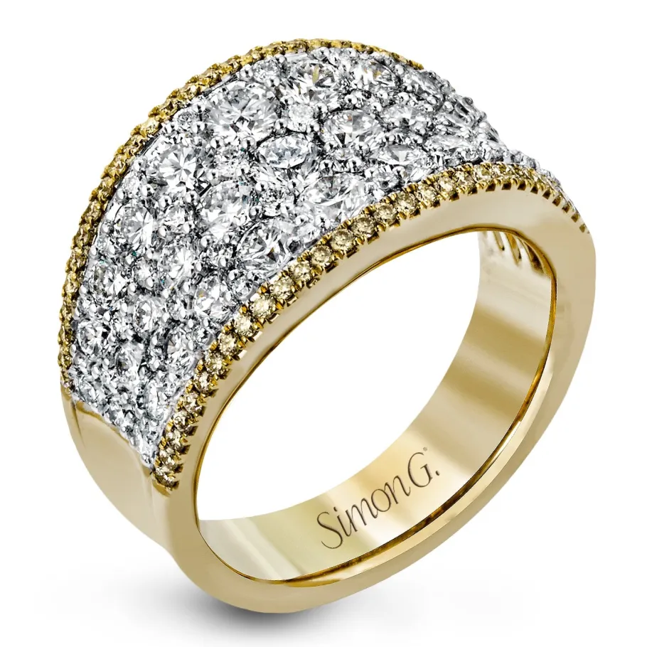Simon G. Simon-Set Fashion Ring In 18k Gold With Diamonds New