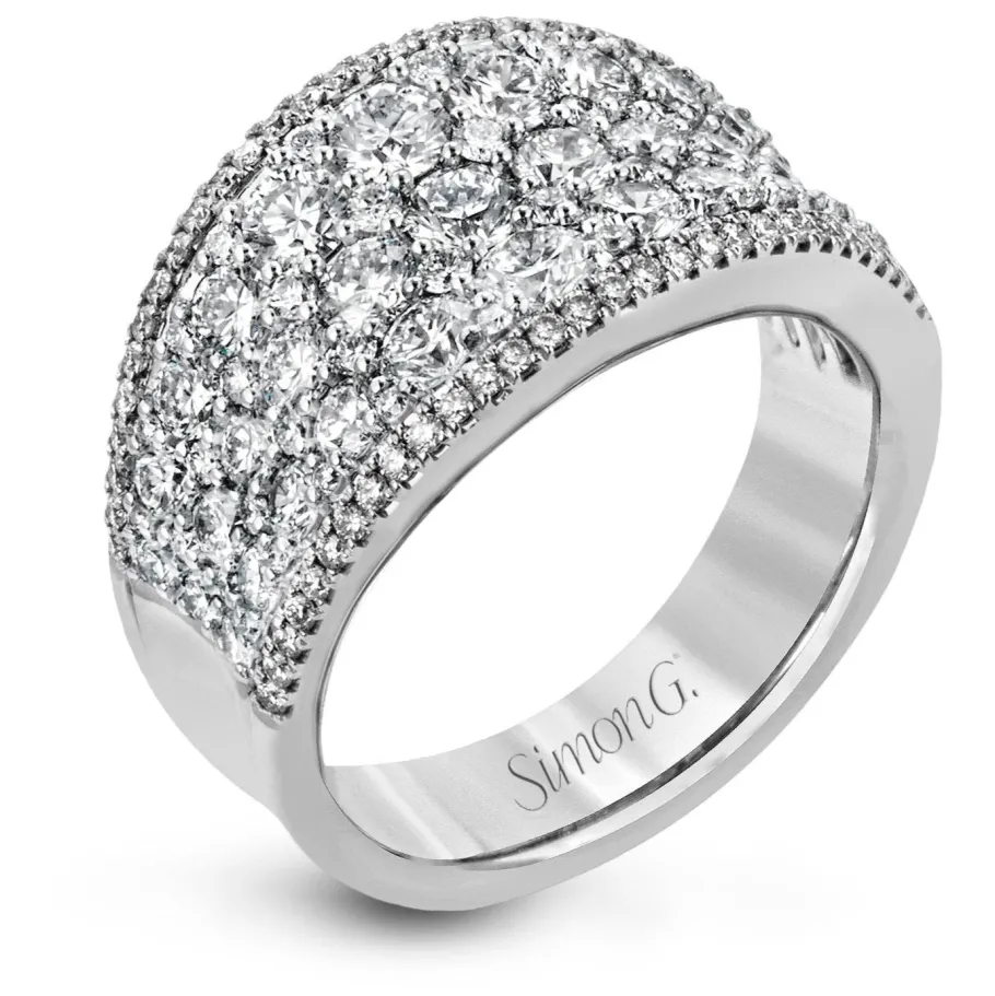Simon G. Simon-Set Fashion Ring In 18k Gold With Diamonds New