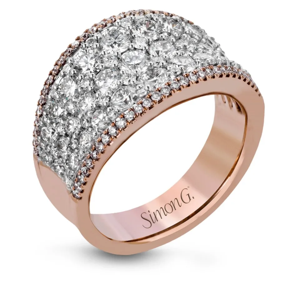 Simon G. Simon-Set Fashion Ring In 18k Gold With Diamonds New