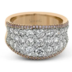 Simon G. Simon-Set Fashion Ring In 18k Gold With Diamonds New