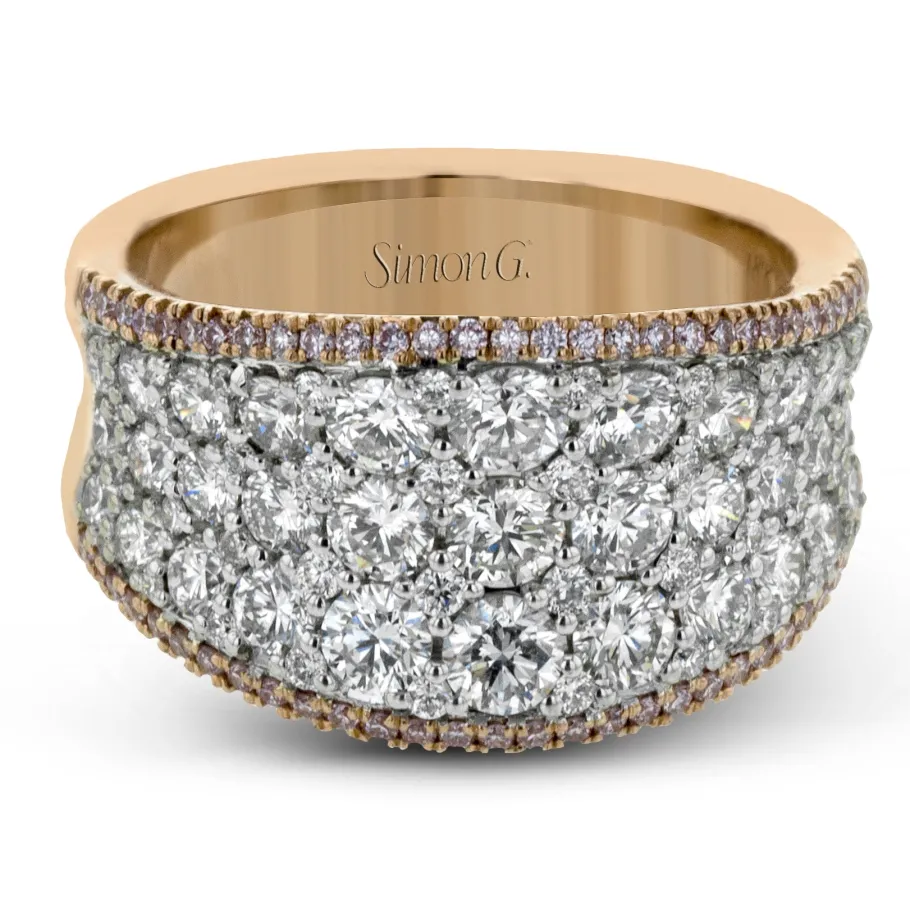 Simon G. Simon-Set Fashion Ring In 18k Gold With Diamonds New