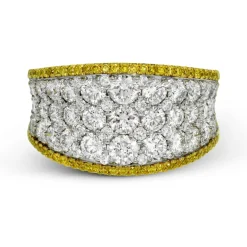 Simon G. Simon-Set Fashion Ring In 18k Gold With Diamonds New