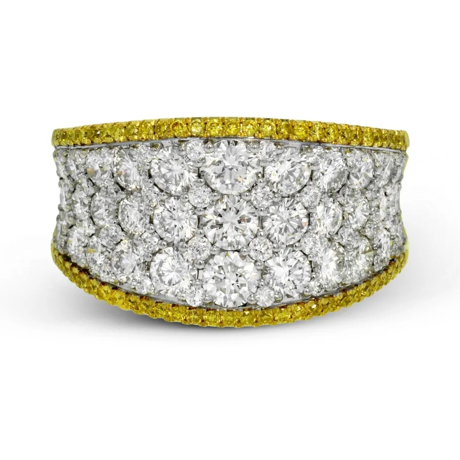Simon G. Simon-Set Fashion Ring In 18k Gold With Diamonds New