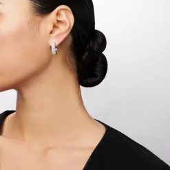 Simon G. Simon-set Hoop Earrings in 18k Gold with Diamonds Outlet