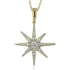 Simon G. Star Pendant Necklace in 18k Gold with Diamonds New