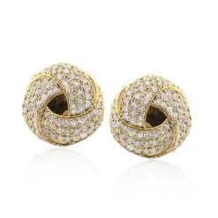 Simon G. Stud Earrings in 18k Gold with Diamonds New