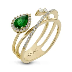 Simon G. Tempera Color Gemstone Ring In 18k Gold With Diamonds Hot
