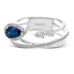 Simon G. Tempera Color Gemstone Ring In 18k Gold With Diamonds Hot