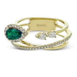 Simon G. Tempera Color Gemstone Ring In 18k Gold With Diamonds Hot
