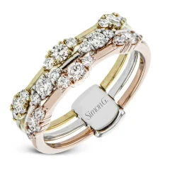 Simon G. Three-tone Fashion Ring in 18k Gold with Diamonds Outlet