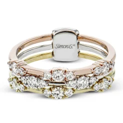 Simon G. Three-tone Fashion Ring in 18k Gold with Diamonds Outlet
