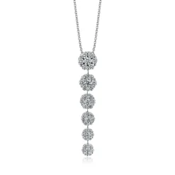 Simon G. Tiered Pendant Necklace in 18k Gold with Diamonds Hot