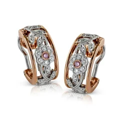 Simon G. Trellis Earrings in 18k Gold with Diamonds Discount